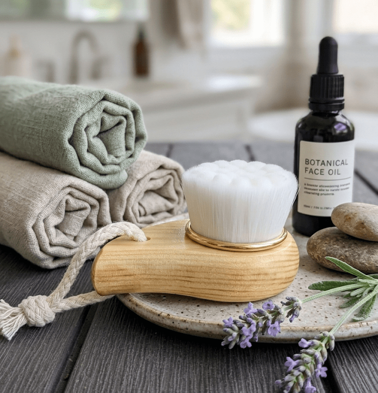 Facial Brush with Bamboo Handle - Inflight Essentials