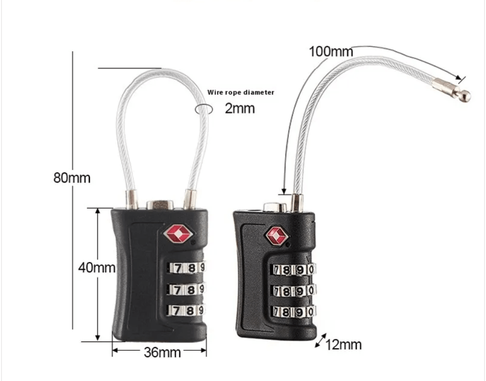 TSA - Approved Luggage Lock - Inflight Essentials