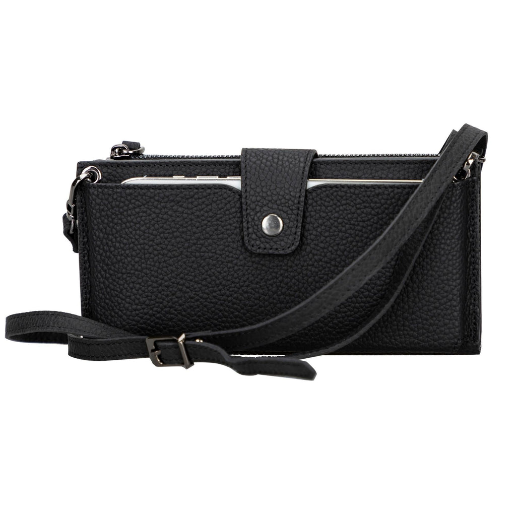 Kaycee Leather Women's Cell Phone Wallet with Strap - Inflight Essentials