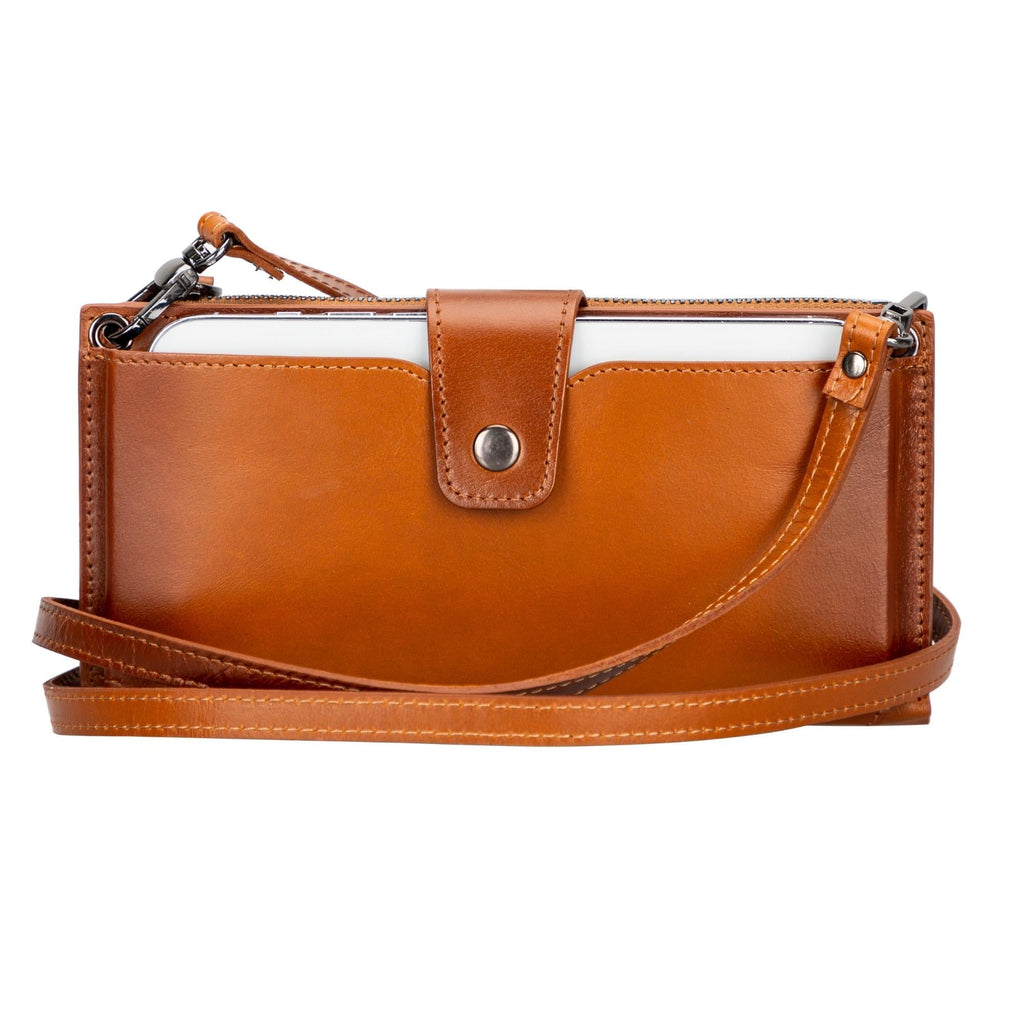 Kaycee Leather Women's Cell Phone Wallet with Strap - Inflight Essentials