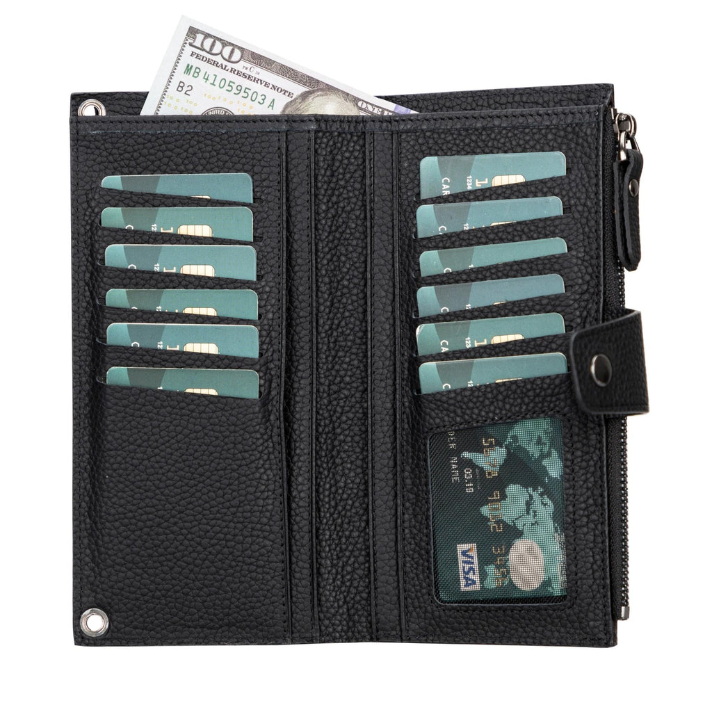 Kaycee Leather Women's Cell Phone Wallet with Strap - Inflight Essentials