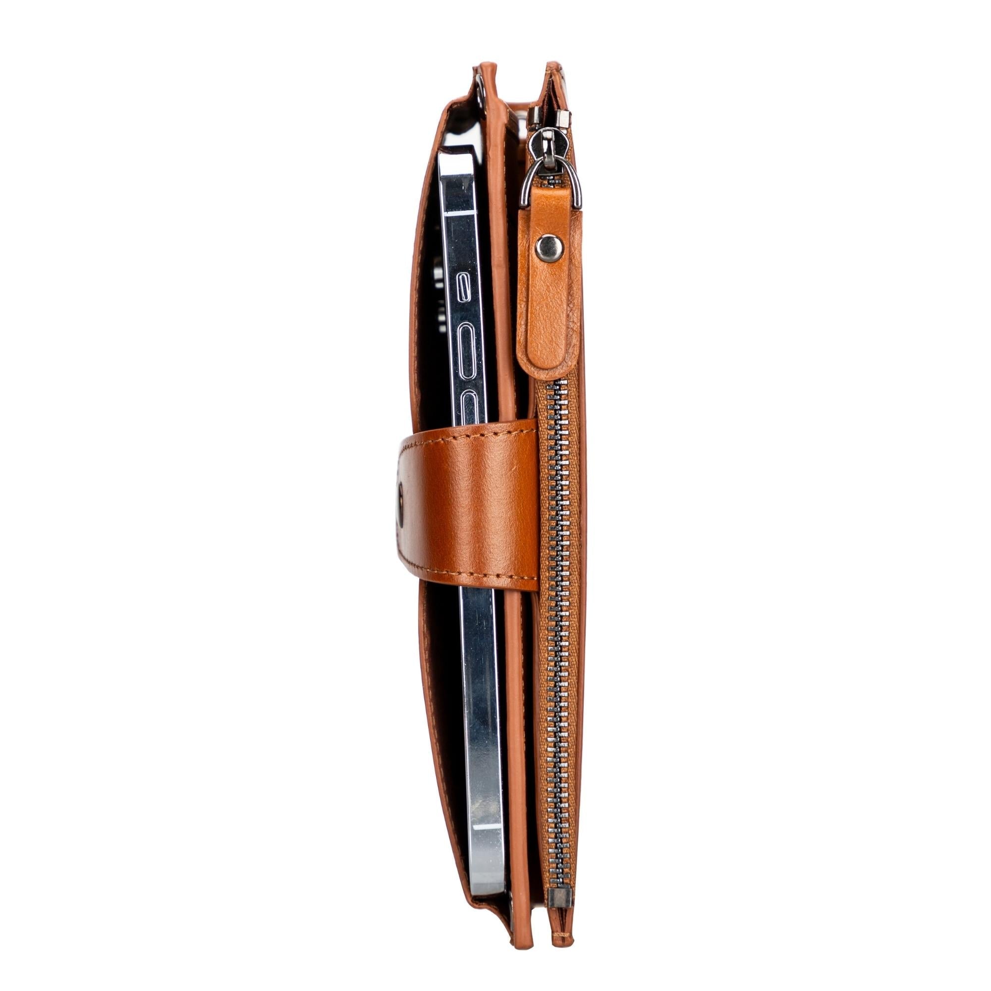Kaycee Leather Women's Cell Phone Wallet with Strap - Inflight Essentials