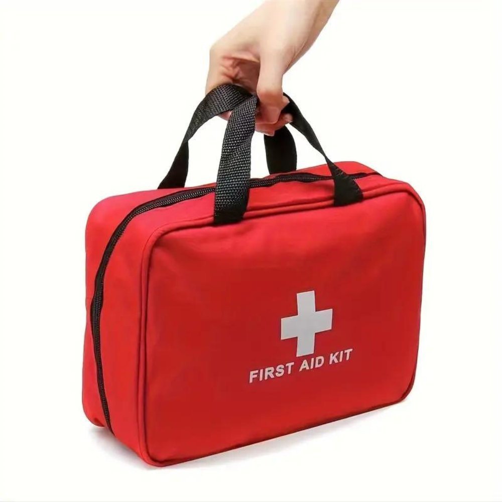 173pcs Large First Aid Kit: Portable Bag For Outdoor Hunting, Hiking, Camping And More - Including Emergency Supplies! - Inflight Essentials